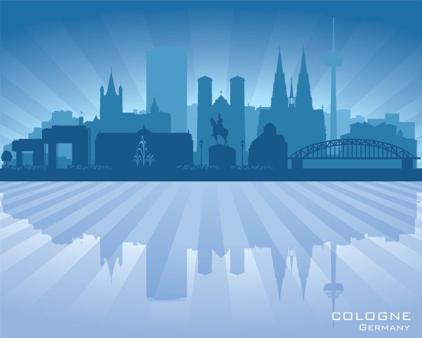 德国科隆城市轮廓线图片下载