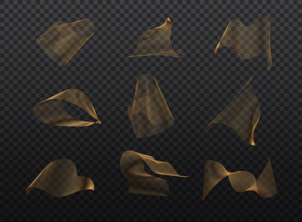 集抽象金波金动人线图片下载