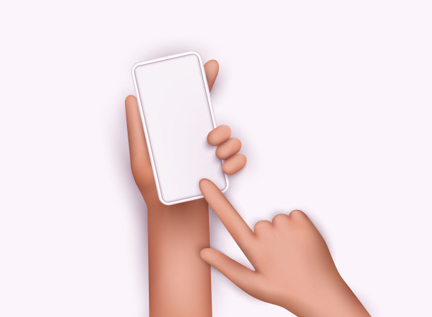 手持智能手机隔离在白色图片下载