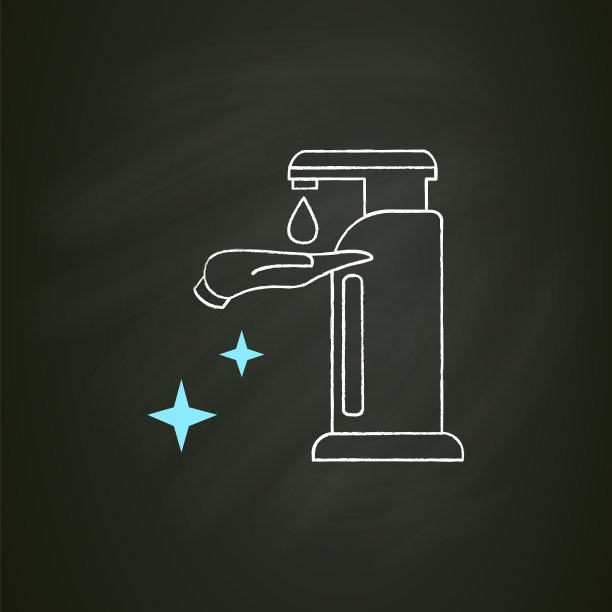 消毒剂分配器的粉笔图标图片下载