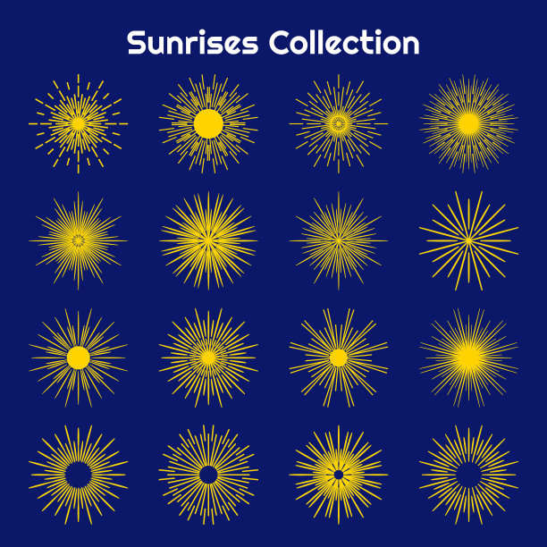 绽放光芒的日出，星爆爆平图片下载