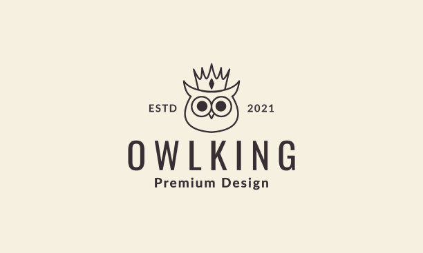 可爱的猫头鹰冠线标志符号图标图形图片下载