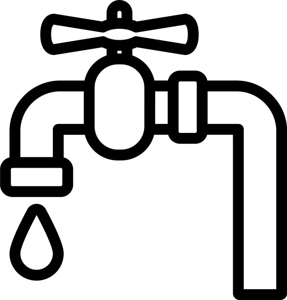 带有阀门图标的扁平设计管道图片下载