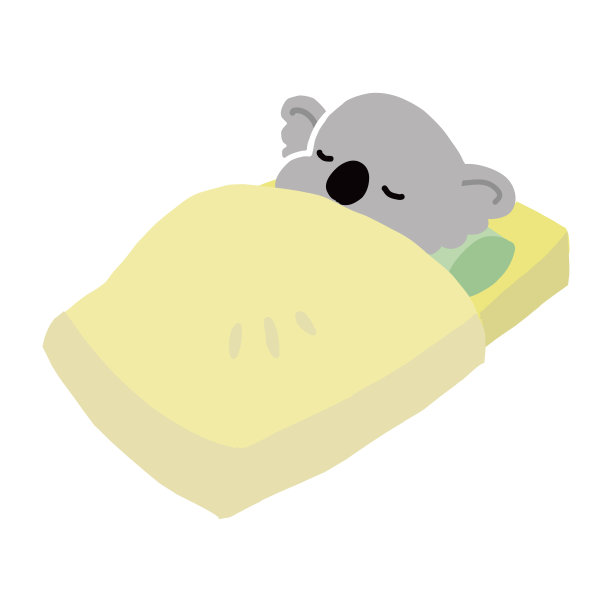 澳大利亚动物矢量插图考拉在床上睡觉图片下载