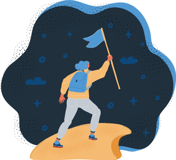 女人拿着旗子图片下载