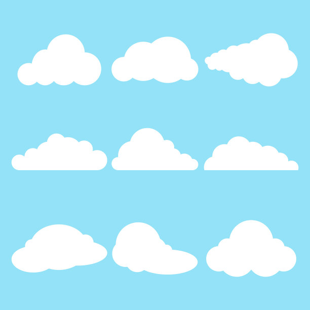 把白云放在蓝天的背景上图片下载