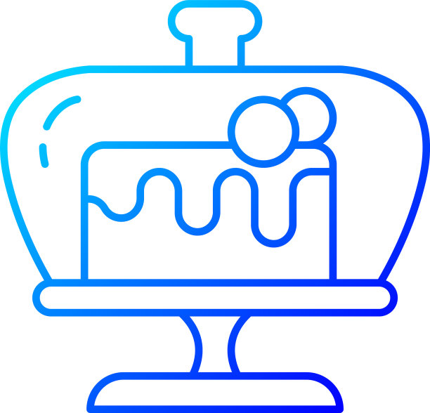 蛋糕架渐变线性图标图片下载