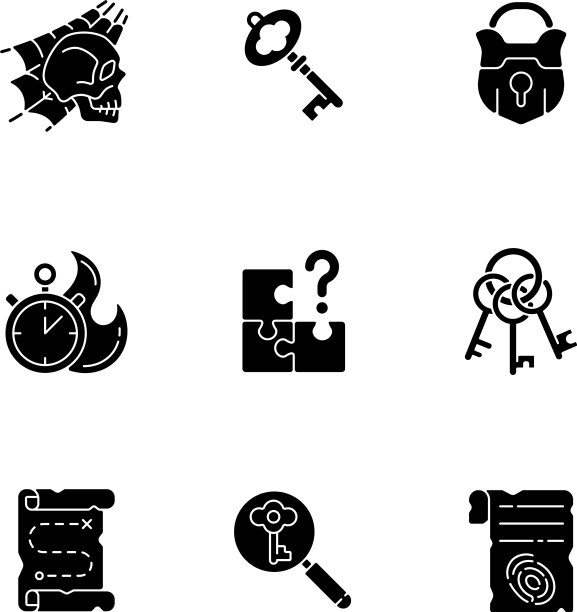 任务黑色符号图标设置在空白图片下载