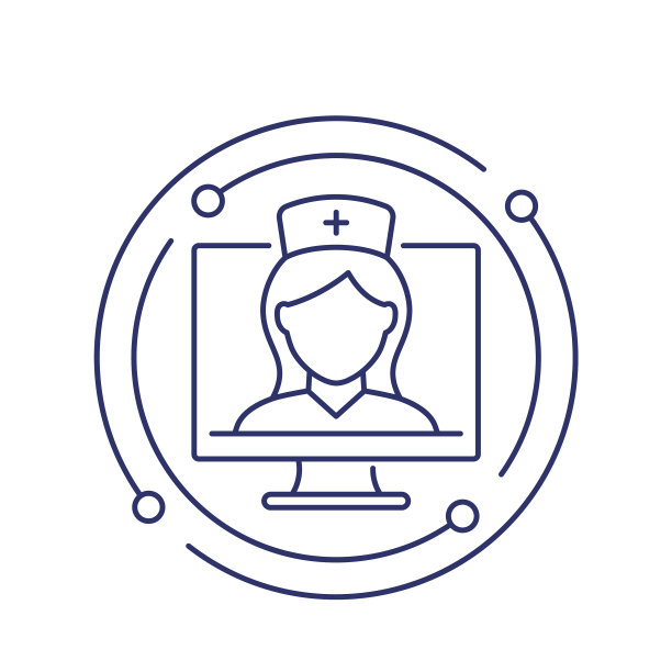 在线医疗帮助线图标图片下载