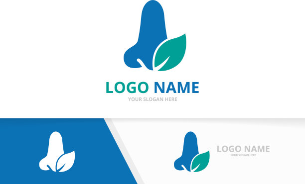 生态鼻子标志组合耳鼻喉科诊所图片下载