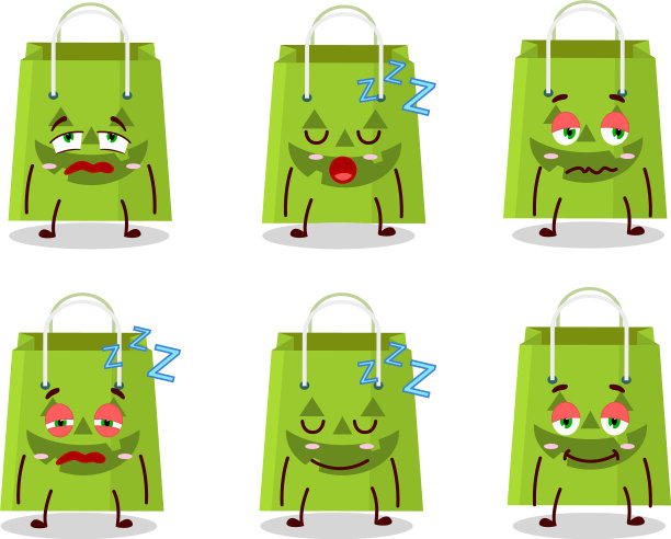 卡通人物万圣节手提袋图片下载