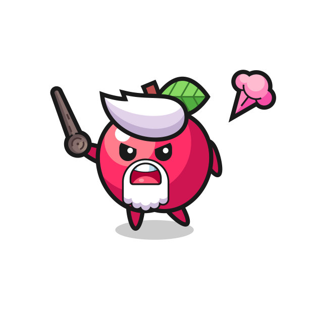 可爱的苹果爷爷生气了图片下载