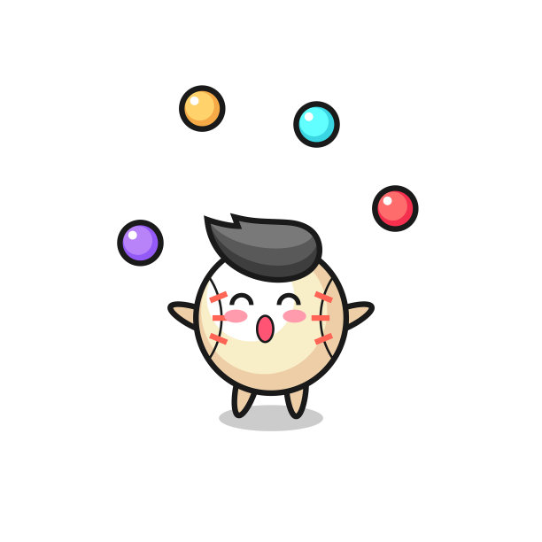 棒球马戏团卡通杂耍球图片下载