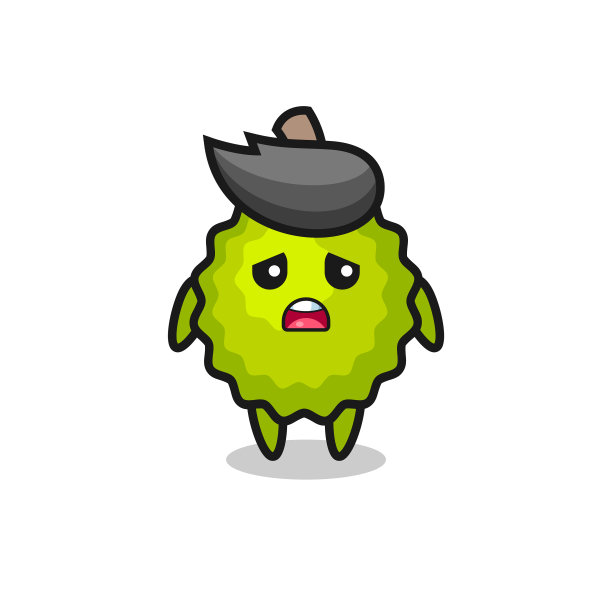 卡通榴莲失望的表情图片下载