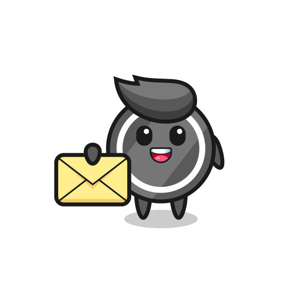 拿着黄色字母的卡通冰球图片下载