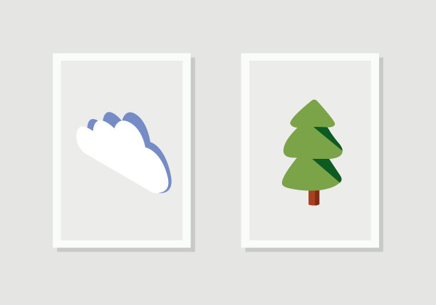 墙壁艺术集线条艺术绘画抽象的形状图片下载