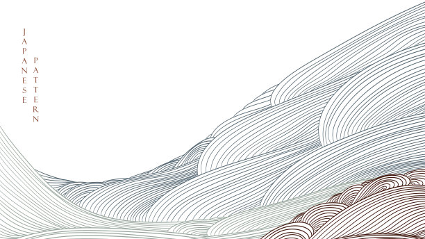 用线条艺术抽象景观背景图片下载