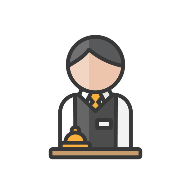 酒店前台男接待员，制服男化身图片下载