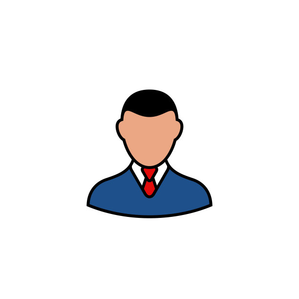 男人头像图标在平色风格图标图片下载