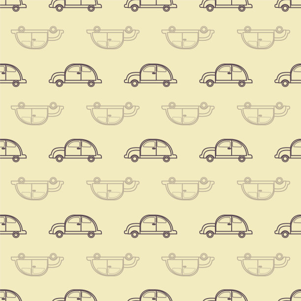 复古车无缝重复图案打印图片下载