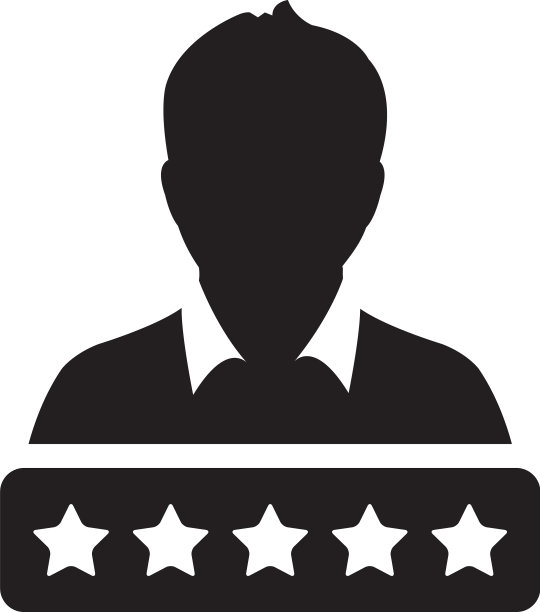 社会信用图标5星评级男性用户图片下载