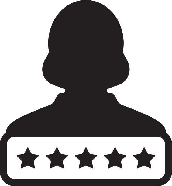 社会信用核心图标5星级女性用户图片下载