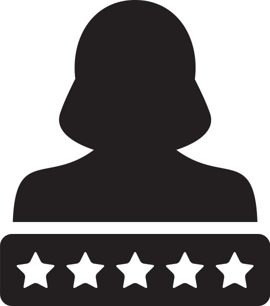 社会信用图标5星评级女性用户图片下载