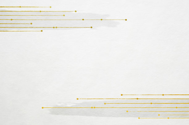 模仿自然场景和景观的抽象图案和纹理。带有金色叶子图案的日本纸图片下载