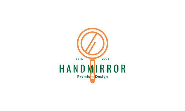 线彩色手镜标志符号图标图片下载