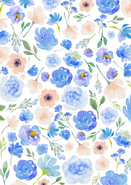 蓝玫瑰装饰框图片下载