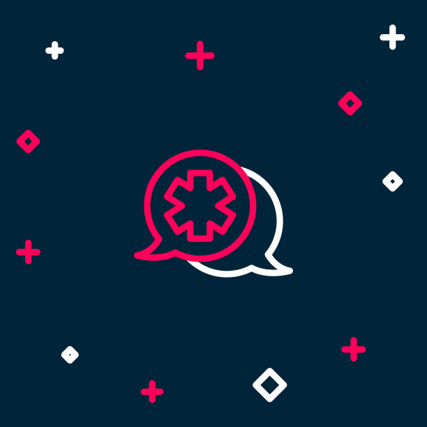 线对话与医生图标孤立图片下载