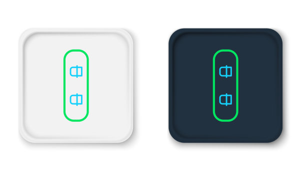 线滑雪板图标孤立的白色背景图片下载