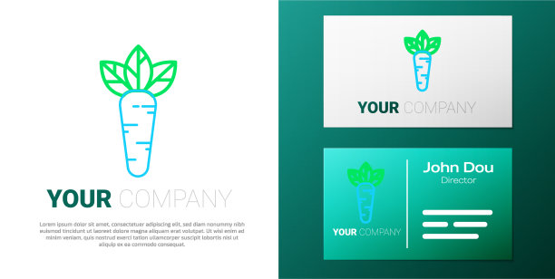 线胡萝卜图标孤立的白色背景图片下载