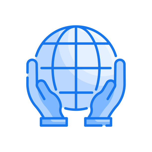 保存行星矢量蓝色图标风格插图。EPS 10个文件图片下载