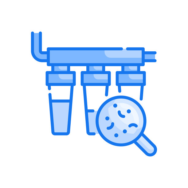 水净化矢量蓝色图标风格插图。EPS 10个文件图片下载