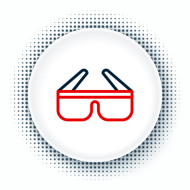 线3d电影眼镜图标隔离在白色图片下载