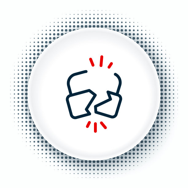 断线或破裂的锁图标隔离在白色图片下载