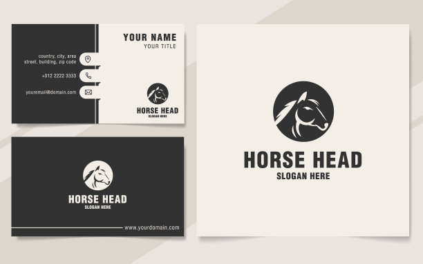 马头模板上的字母组合风格图片下载