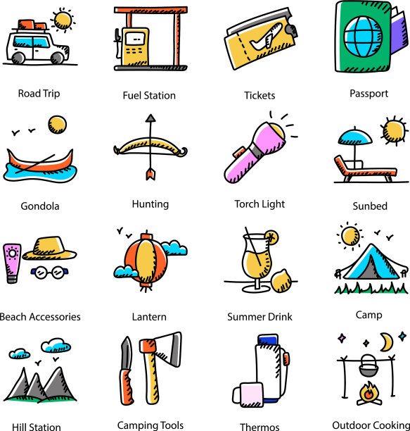 打包活动涂鸦图标图片下载