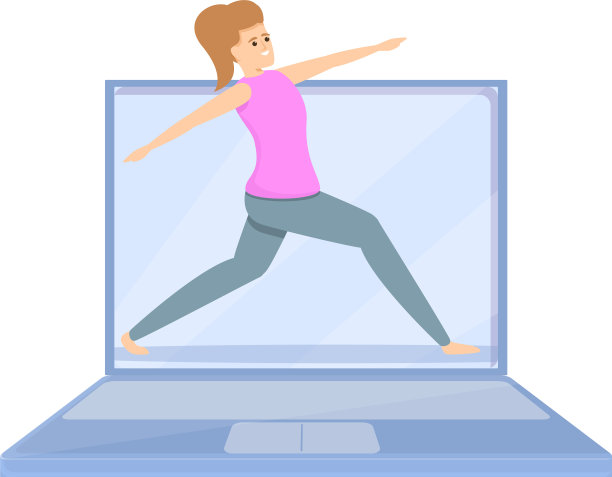 笔记本健身博客图标卡通风格图片下载