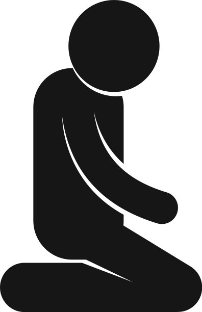 沉默祈祷图标简单的风格图片下载