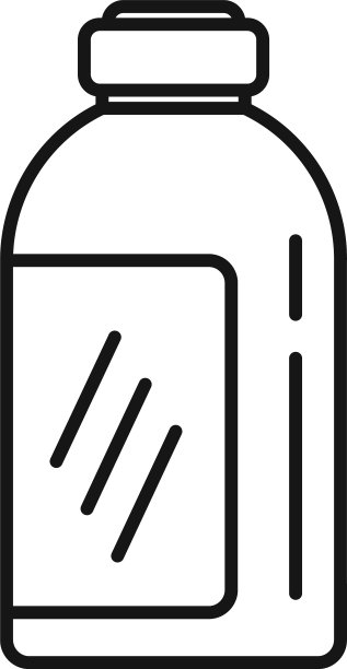 软化剂化学瓶图标轮廓风格图片下载