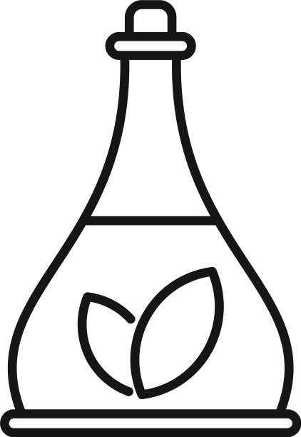 精油生态烧瓶图标轮廓风格图片下载