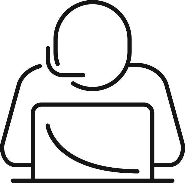 家庭办公室呼叫中心图标轮廓风格图片下载