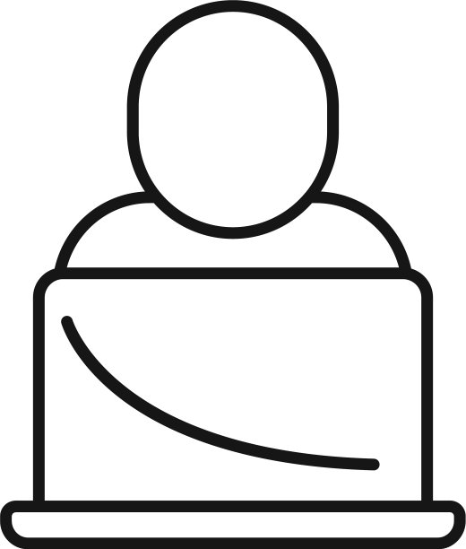 家庭办公室工作室图标轮廓风格图片下载