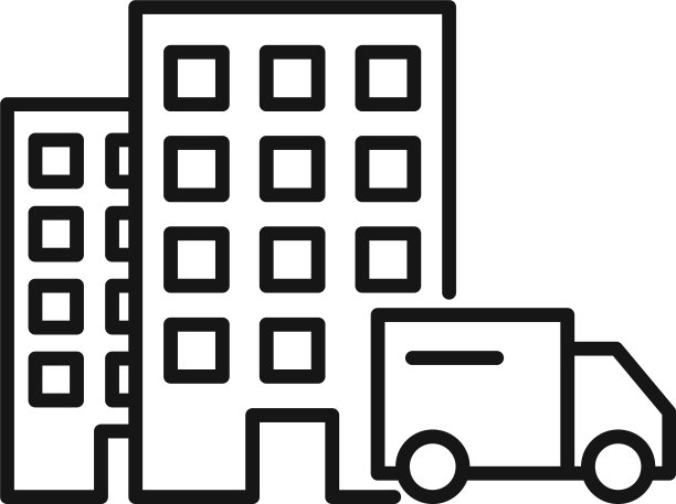 家庭配送图标轮廓样式图片下载