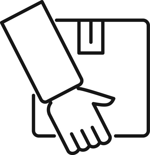 包裹送货上门图标轮廓风格图片下载