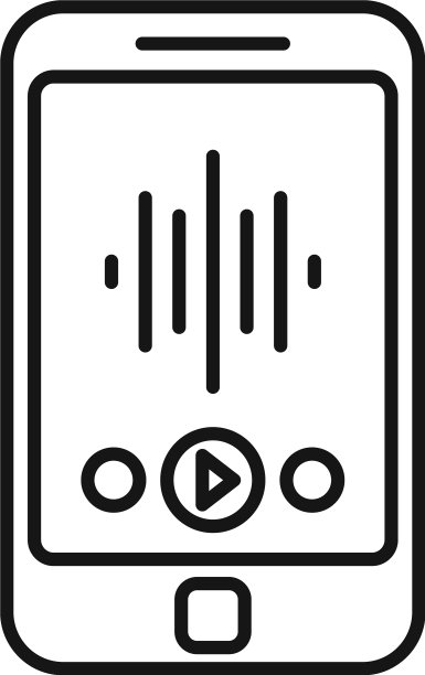 播客手机播放图标大纲风格图片下载
