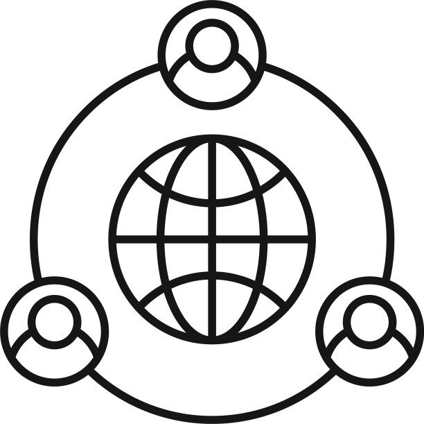 全球外包方式图标轮廓样式图片下载