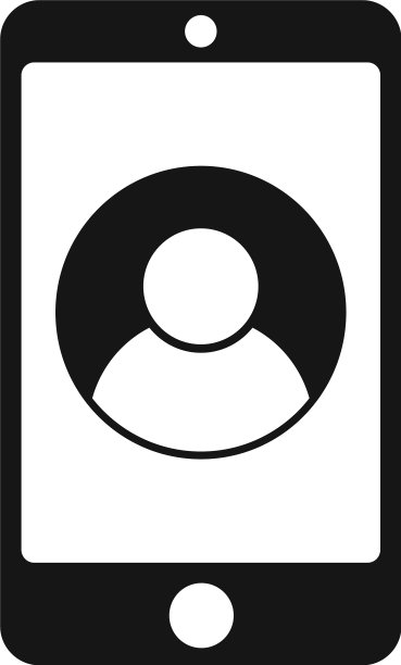 女人电话视频通话图标风格简单图片下载